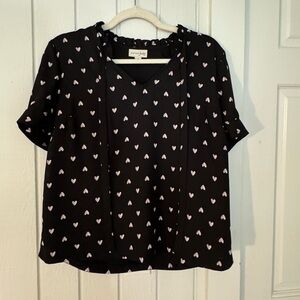 Madison Jules Heart Blouse (Size M)